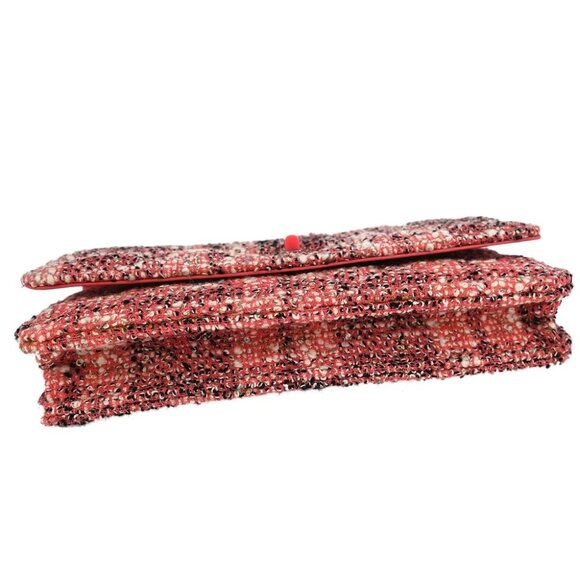 Chanel Pink Tweed Mademoiselle Lock Classic WOC Wallet On Chain - Picture 3 of 10